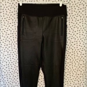 Fila Women’s Large Legging Stretchy Material & Faux Leather